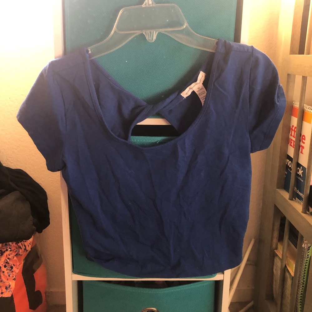 Blue ambiance crop top
